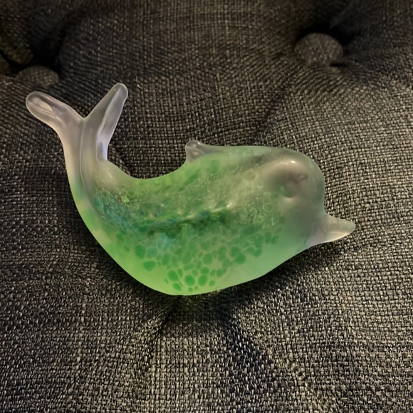 Blown glass dolphin - Picture 4 of 7